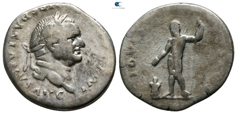 Vespasian AD 69-79. Rome
Denarius AR

17mm., 3,08g.

IMP CAESAR VESPASIANVS...