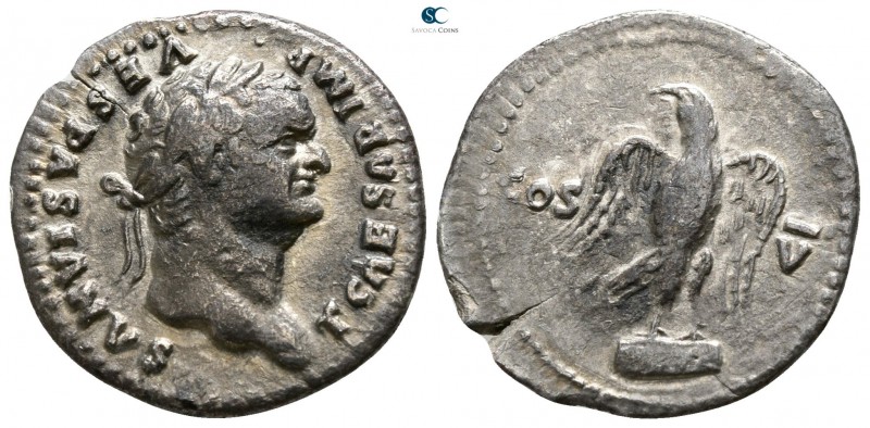Titus, as Caesar AD 76-78. Rome
Denarius AR

18mm., 2,73g.

T CAESAR IMP VE...