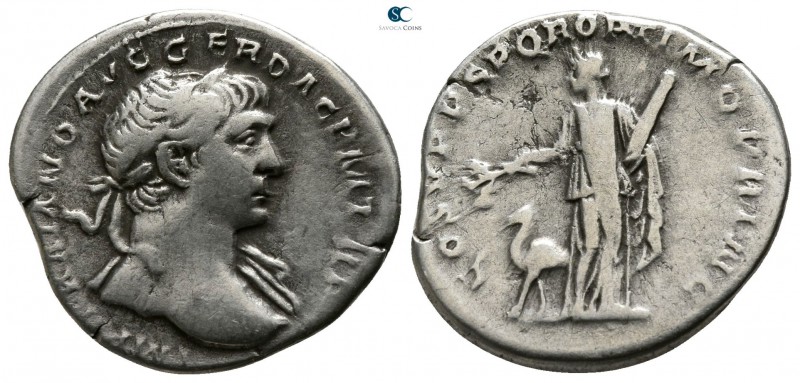 Trajan AD 98-117. Rome
Denarius AR

17mm., 2,85g.

IMP TRAIANO AVG GER DAC ...
