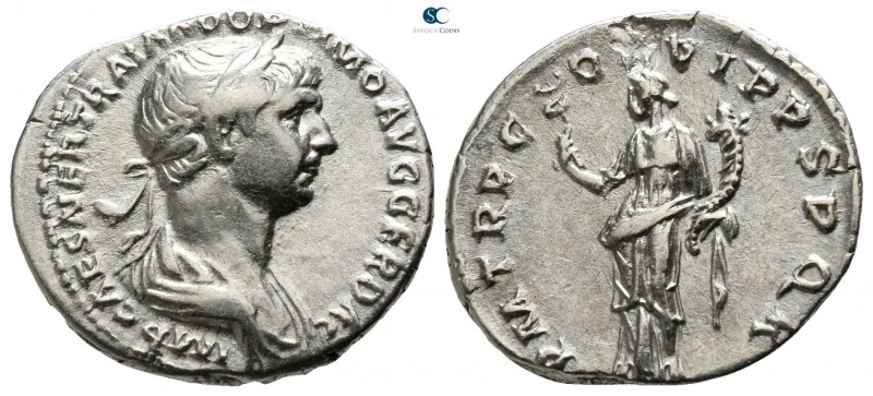 Trajan AD 98-117. Rome
Denarius AR

17mm., 3,18g.

IMP CAES NER TRAIAN OPTI...