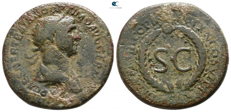 Trajan AD 98-117. Rome
Dupondius Æ

23mm., 8,45g.

IMP CAES NER TRAIANO OPT...
