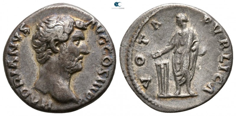 Hadrian AD 117-138. Rome
Denarius AR

15mm., 3,01g.

HADRIANVS AVG COS III ...