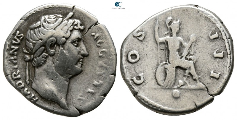 Hadrian AD 117-138. Rome
Denarius AR

17mm., 3,21g.

HADRIANVS AVGVSTVS, la...