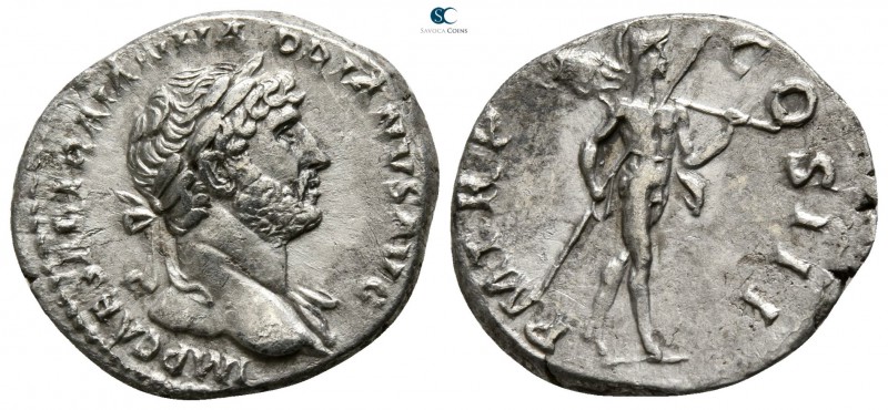 Hadrian AD 117-138. Rome
Denarius AR

17mm., 3,26g.

IMP CAESAR TRAIAN HADR...