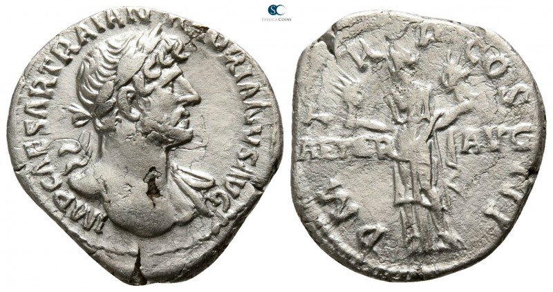 Hadrian AD 117-138. Rome
Denarius AR

18mm., 2,89g.

IMP CAESAR TRAIAN HADR...
