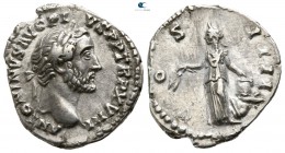 Antoninus Pius AD 138-161. Struck 153-154 AD. Rome. Denarius AR