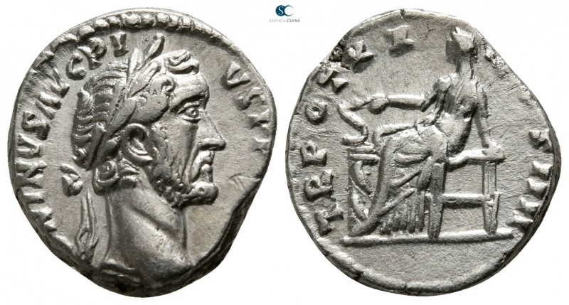 Antoninus Pius AD 138-161. Rome
Denarius AR

15mm., 3,71g.

ANTONINVS AVG P...
