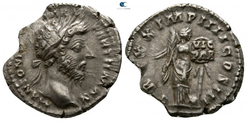 Marcus Aurelius AD 161-180. Rome
Denarius AR

18mm., 3,07g.

M ANTONINVS AV...