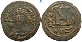 Justinian I. AD 527-565. Cyzicus. Follis Æ