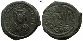 Maurice Tiberius AD 582-602. Dated RY 16=AD 597/8. Constantinople. Follis Æ