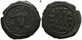 Maurice Tiberius AD 582-602. Dated RY 13=AD 594/5. Constantinople. Follis Æ