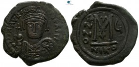 Maurice Tiberius AD 582-602. Dated RY 6= AD 587/8. Nikomedia. Follis Æ