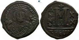 Maurice Tiberius AD 582-602. Dated RY 20=AD 601/2. Theoupolis (Antioch). Follis Æ