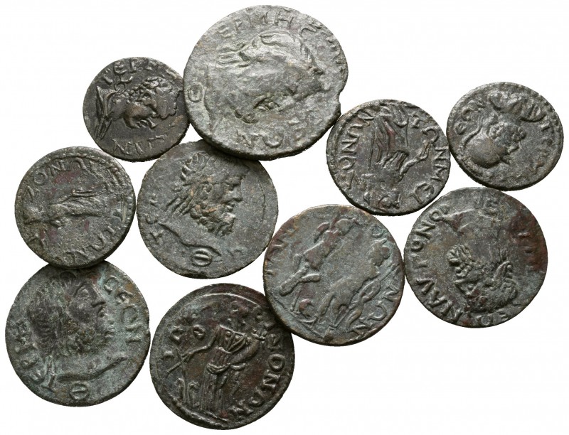 Lot of 10 roman provincial bronze coins / SOLD AS SEEN, NO RETURN!

very fine