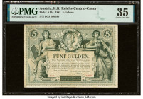 Austria K.K Reichs-Central-Cassa 5 Gulden 1.1.1881 Pick A154 PMG Choice Very Fine 35. 

HID09801242017

© 2022 Heritage Auctions | All Rights Reserved...