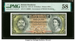 British Honduras Government of British Honduras 10 Dollars 1.1.1971 Pick 31c PMG Choice About Unc 58. 

HID09801242017

© 2022 Heritage Auctions | All...