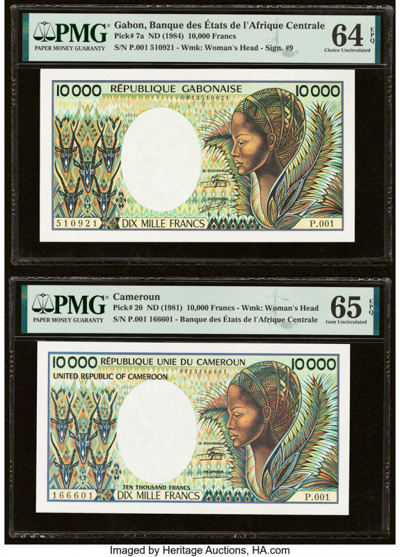 Cameroon Banque des Etats de l'Afrique Centrale 10,000 Francs ND (1981) Pick 20 ...