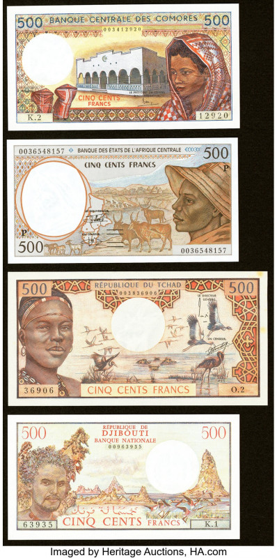Chad. Comoros, Djibouti & More Group Lot of 8 Examples Choice Uncirculated-Crisp...