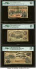 Chile Republica de Chile 1; 2; 5 Pesos 21.3.1908; 21.9.1917; 21.8.1914 Pick 15a; 17; 19b Three Examples PMG Fine 12 Net; Choice Fine 15 (2). A tape re...