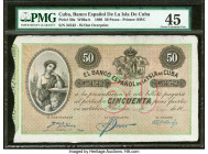 Cuba Banco Espanol De La Isla De Cuba 50 Pesos 15.5.1896 Pick 50a PMG Choice Extremely Fine 45. 

HID09801242017

© 2022 Heritage Auctions | All Right...