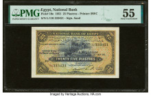 Egypt National Bank of Egypt 25 Piastres 16.5.1951 Pick 10e PMG About Uncirculated 55. 

HID09801242017

© 2022 Heritage Auctions | All Rights Reserve...