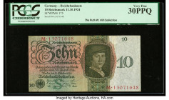 Germany German Gold Discount Bank 10 Reichsmark 11.10.1924 Pick 175 PCGS Very Fine 30PPQ. 

HID09801242017

© 2022 Heritage Auctions | All Rights Rese...