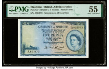 Mauritius Government of Mauritius 5 Rupees ND (1954) Pick 27 PMG About Uncirculated 55. 

HID09801242017

© 2022 Heritage Auctions | All Rights Reserv...