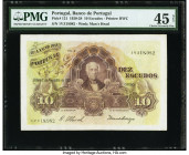 Portugal Banco de Portugal 10 Escudos 2.11.1927 Pick 121 PMG Choice Extremely Fine 45 Net. This example has been repaired.

HID09801242017

© 2022 Her...