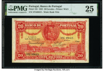 Portugal Banco de Portugal 20 Escudos 13.1.1925 Pick 135 PMG Very Fine 25. 

HID09801242017

© 2022 Heritage Auctions | All Rights Reserved