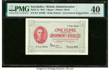 Seychelles Government of Seychelles 1 Rupee 7.7.1943 Pick 7a PMG Extremely Fine 40. 

HID09801242017

© 2022 Heritage Auctions | All Rights Reserved