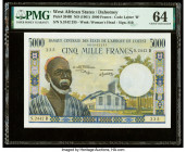 West African States Banque Centrale des Etats de L'Afrique de L'Ouest - Benin 5000 Francs ND (1961) Pick 204Bl PMG Choice Uncirculated 64. 

HID098012...