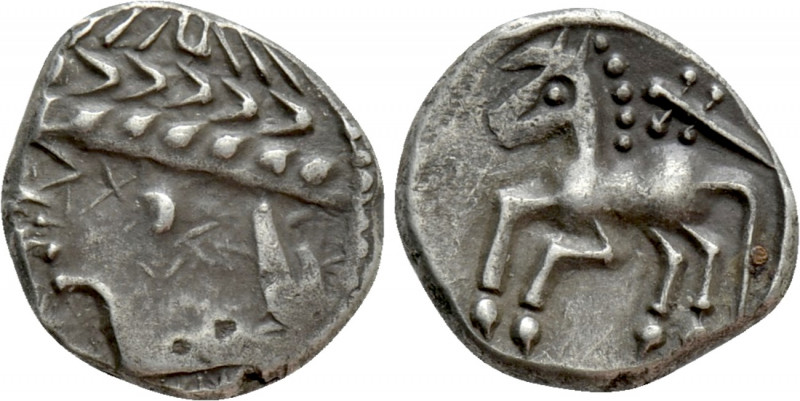 WESTERN EUROPE. Southern Gaul. Allobroges. Drachm (Circa 80 BC).

Obv: Laureat...
