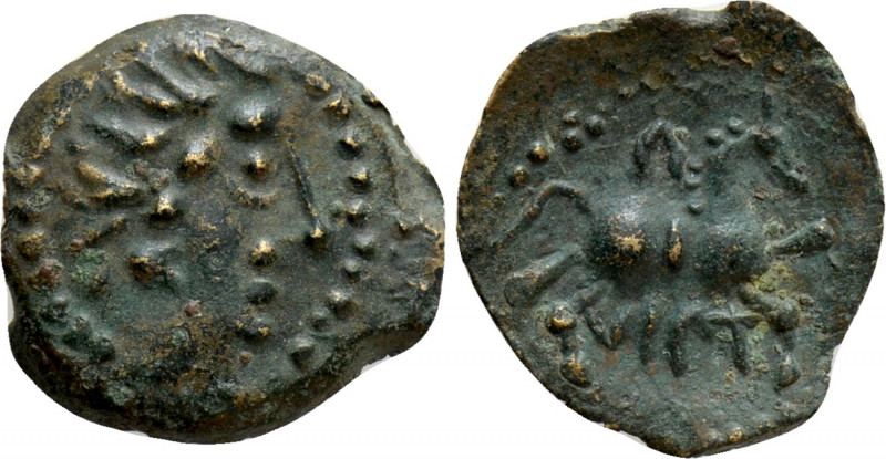 WESTERN EUROPE. Central Gaul. Bituriges Cubi ? (1st century BC). Ae. 

Obv: He...