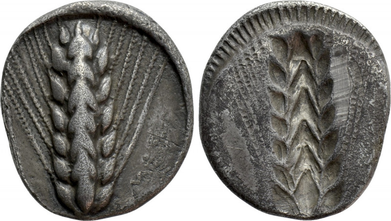 LUCANIA. Metapontion. Nomos (Circa 510-470 BC). 

Obv: META. 
Barley ear.
Re...