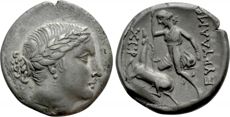 TAURIC CHERSONESOS. Chersonesos. Drachm (Circa 210-200 BC). Eurydamos, magistrat...