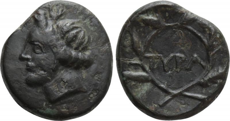 SKYTHIA. Tyra. Ae (Circa 300-290 BC). 

Obv: Head of Demeter left, wearing gra...