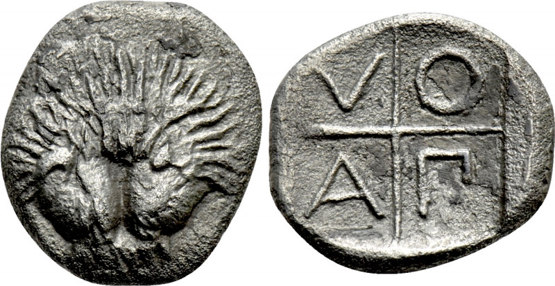 CIMMERIAN BOSPOROS. Pantikapaion. Diobol or Hemidrachm (Circa 400-375 BC). 

O...