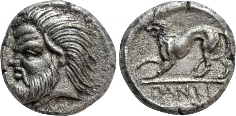 CIMMERIAN BOSPOROS. Pantikapaion. Hemidrachm (Circa 380-370 BC). 

Obv: Head o...