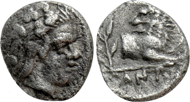 CIMMERIAN BOSPOROS. Pantikapaion. Obol (Circa 370-355 BC). 

Obv: Head of bear...