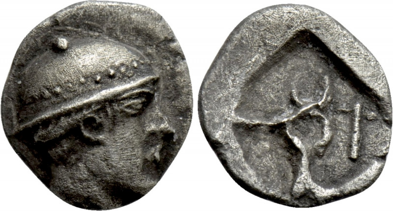 THRACE. Ainos. Diobol (Circa 464-460 BC). 

Obv: Head of Hermes right wearing ...