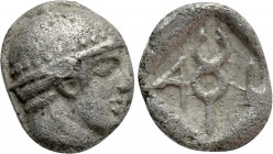 THRACE. Ainos. Diobol (Circa 464-460 BC)