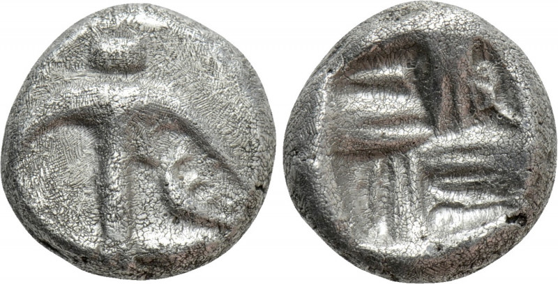 THRACE. Apollonia Pontika. Drachm (Circa 550-540/35 BC). 

Obv: Anchor; crayfi...