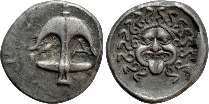 THRACE. Apollonia Pontika. Drachm (Late 5th-4th centuries BC). 

Obv: Upright ...