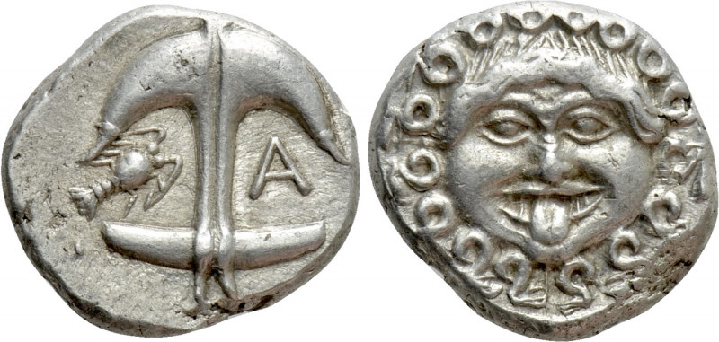 THRACE. Apollonia Pontika. Drachm (Late 5th-4th centuries BC). 

Obv: Upright ...