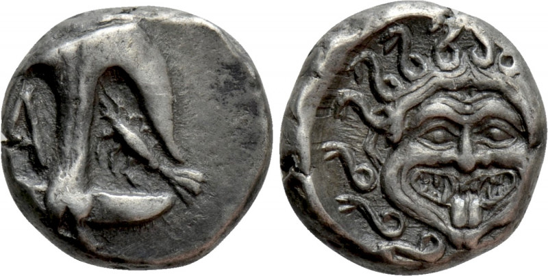 THRACE. Apollonia Pontika. Drachm (Late 5th-4th centuries BC). 

Obv: Upright ...