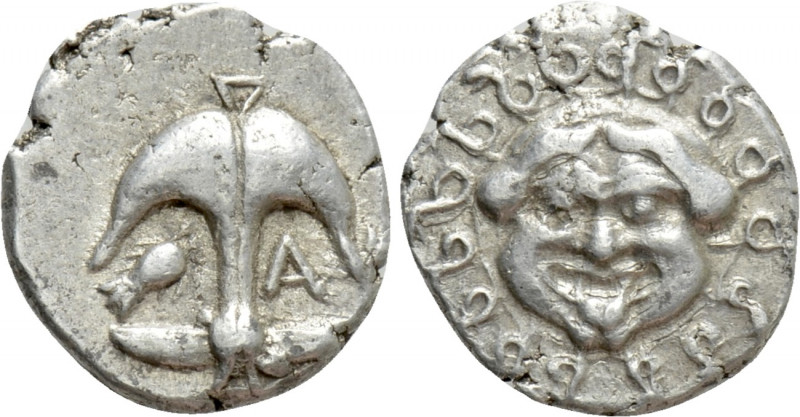 THRACE. Apollonia Pontika. Drachm (Late 5th-4th centuries BC). 

Obv: Upright ...