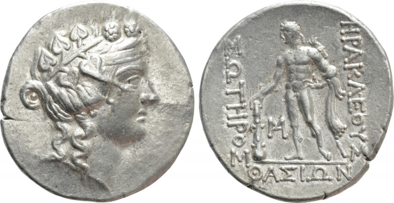 THRACE. Thasos. Tetradrachm (Circa 148-90/80 BC). 

Obv: Head of Dionysos righ...