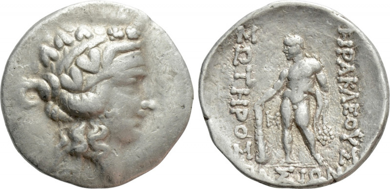 THRACE. Thasos. Tetradrachm (Circa 148-90/80 BC). 

Obv: Head of Dionysos righ...