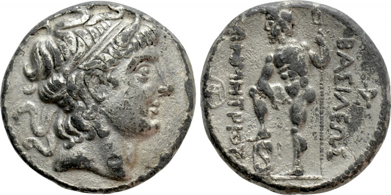 KINGS OF MACEDON. Demetrios I Poliorketes (306-283 BC). Fourrèe Tetradrachm. Amp...