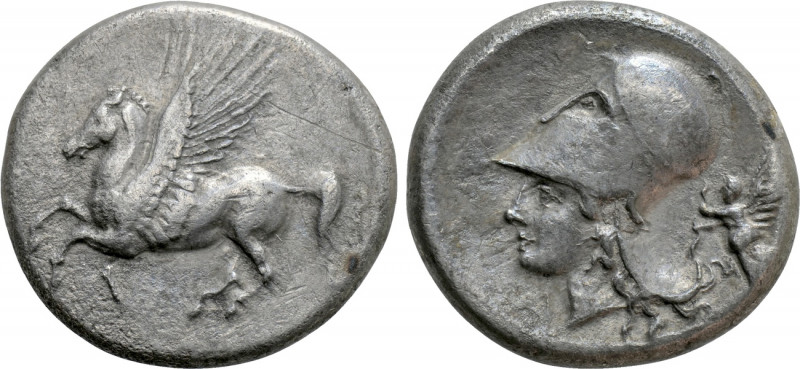 CORINTHIA. Corinth. Stater (Circa 375-300 BC). 

Obv: Pegasos flying left; kop...